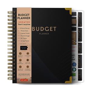 Customized Spiral Money Budget Journal Planner Envelope Monthly Undated Financial Budget Planner Stickers A5 With Cash Envelopes