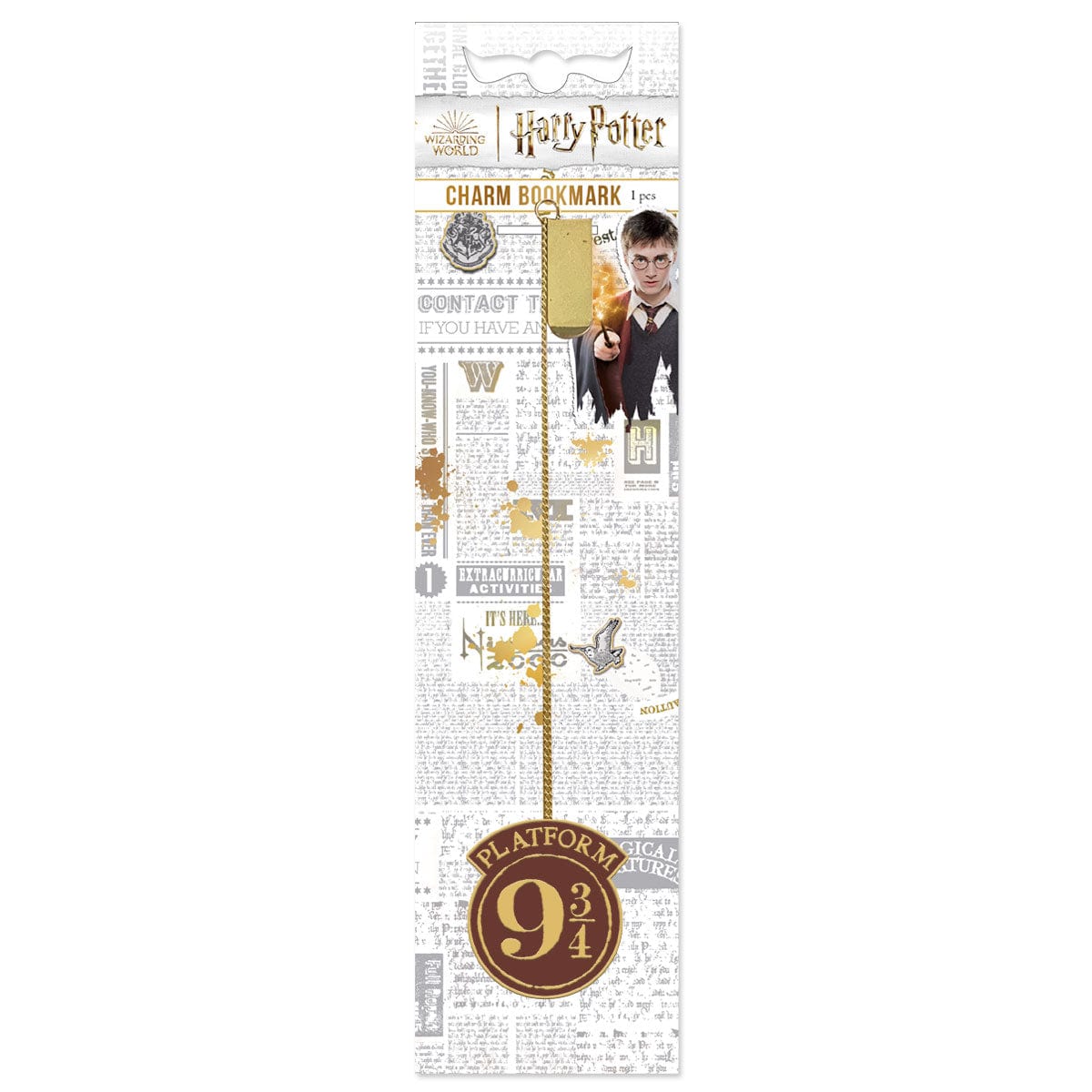 Novelty charm bookmark Platform 9 3/4