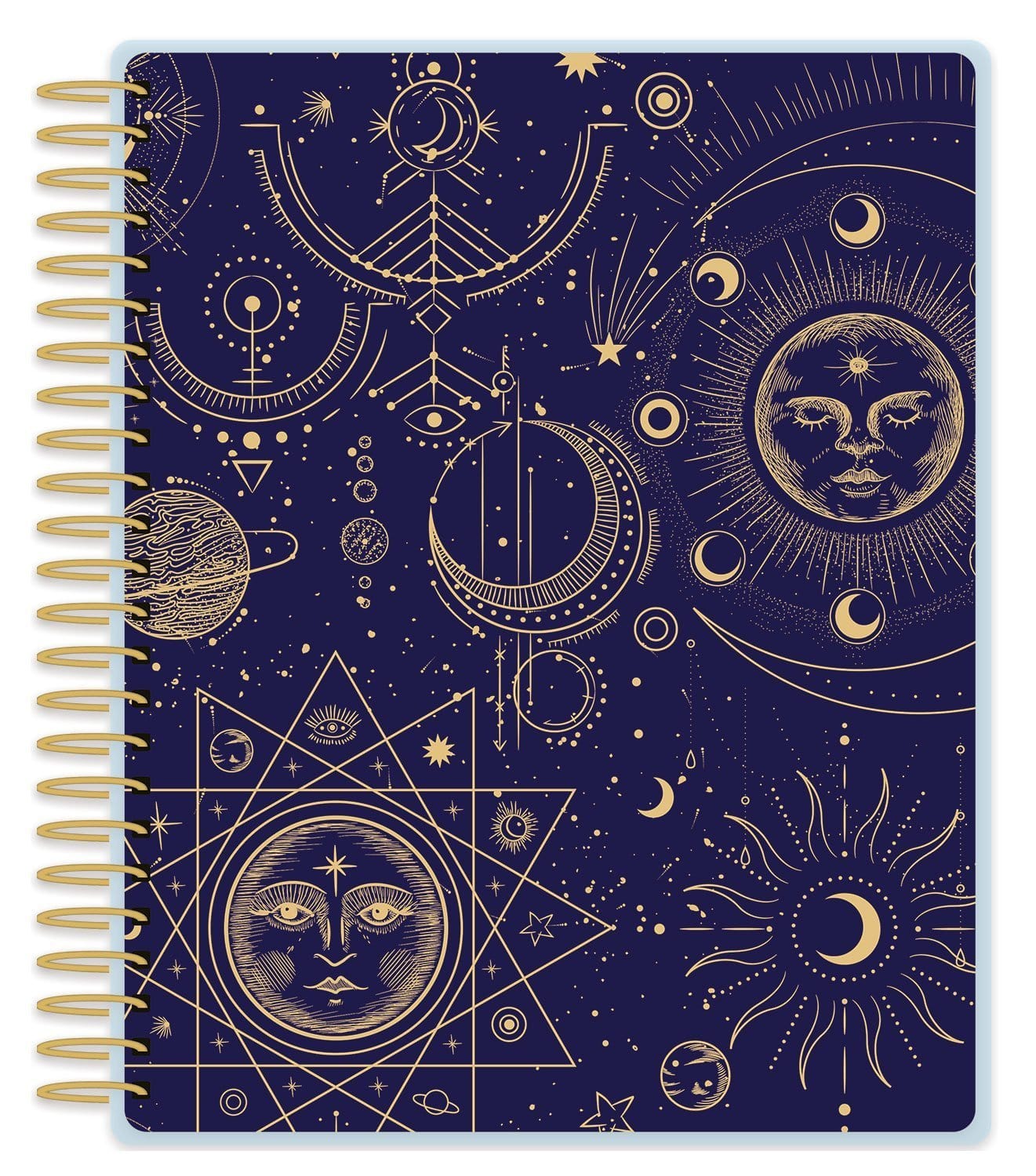 Undated weekly planner with celestial cover