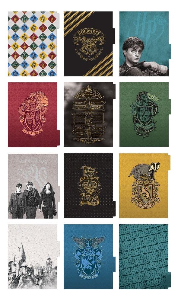 Hogwarts house crest laminated planner tab dividers