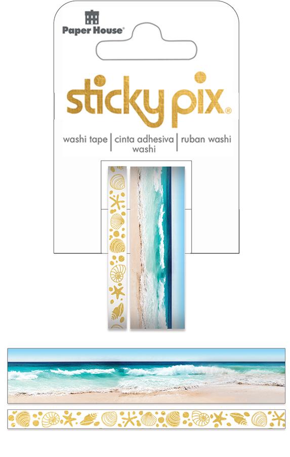 Decorative Washi Tape Set Beach Scenic Panorama