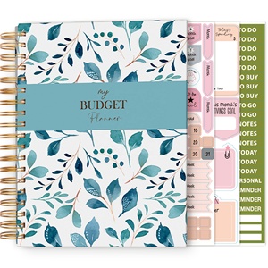 Free Sample Custom 2025 Budget Planner Undated Weekly Plans Financial Cash Envelopes A5 Hardcover Spiral Organizer With Stickers